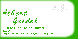 albert geidel business card